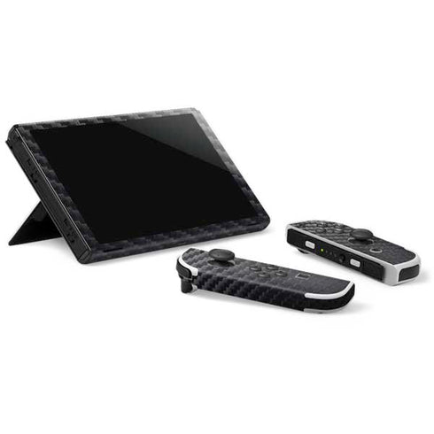 Black Carbon Fiber Specialty Texture Material Nintendo Switch OLED (2021) Skin